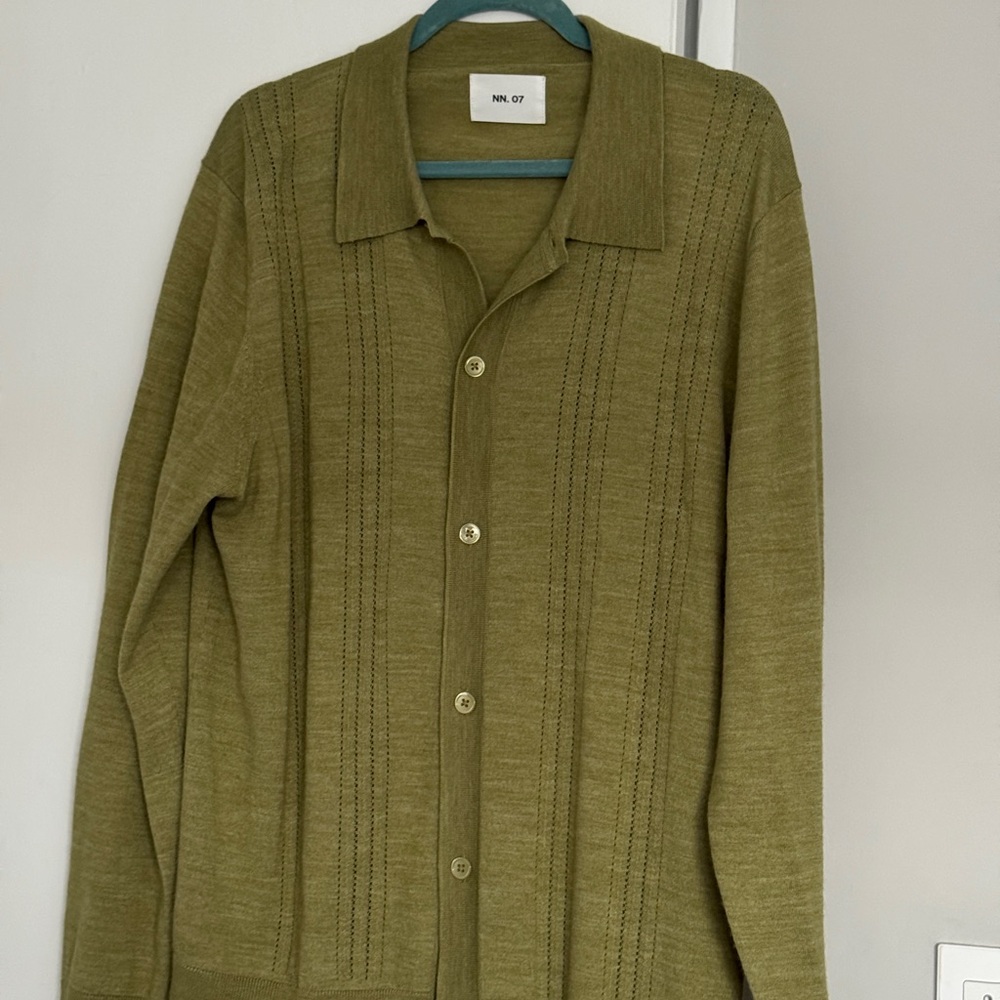 Olive Green Men's Knit Jacket